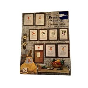 Preserving Stitches For Cross Stitch and Needlepoint 8 Recipe Food Theme Designs